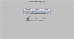 Desktop Screenshot of entomologie.de