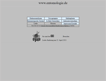 Tablet Screenshot of entomologie.de